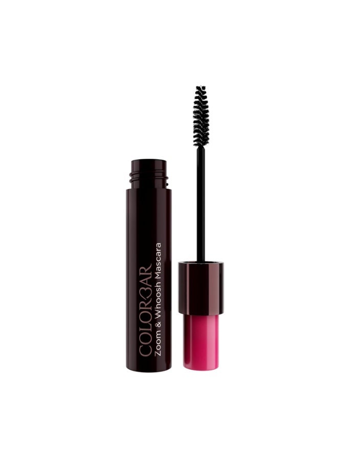 Colorbar Zoom and Whoosh mascara, Black Sin, 9 ml | Smudgeproof | Easy to use | Conditioning - Image 1